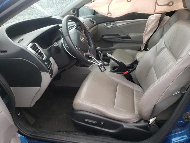 19XFB2F98FE085370 - 2015 HONDA CIVIC EXL ლურჯი ფოტო 7