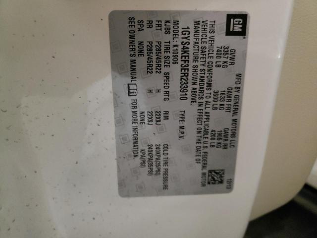 1GYS4KEF3ER233910 - 2014 CADILLAC ESCALADE ESV PLATINUM Ağ foto 13