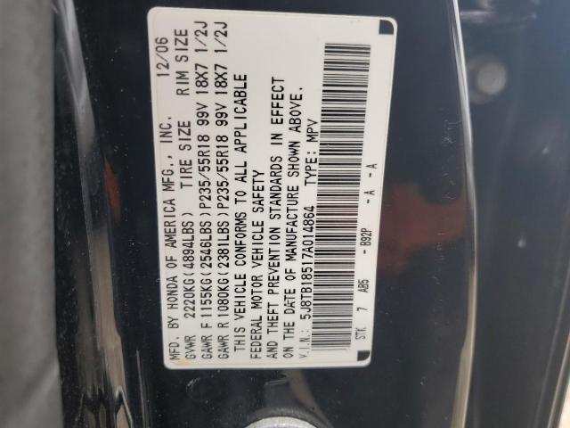 5J8TB18517A014864 - 2007 ACURA RDX TECHNOLOGY BLACK photo 13