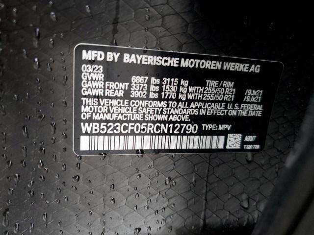 WB523CF05RCN12790 - 2024 BMW IX XDRIVE50 CHARCOAL photo 12