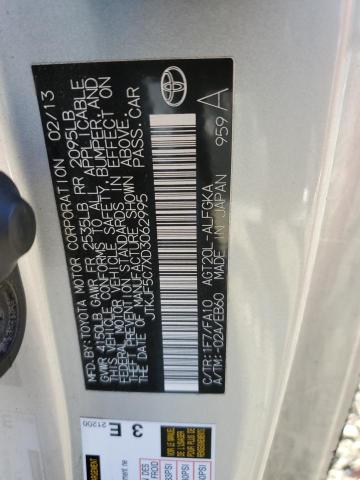 JTKJF5C7XD3062995 - 2013 TOYOTA SCION TC ვერცხლისფერი ფოტო 12