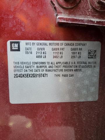2G4GK5EX2G9197471 - 2016 BUICK REGAL 栗色 照片 13