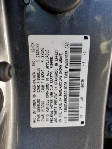 19UUA86539A019098 - 2009 ACURA TL GRAY photo 12