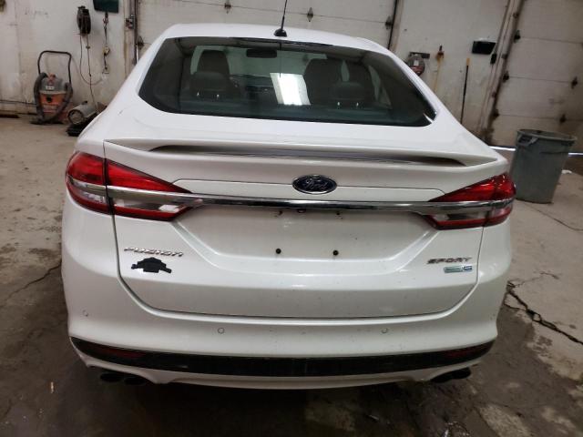 3FA6P0VP3HR396891 - 2017 FORD FUSION SPORT WHITE photo 6