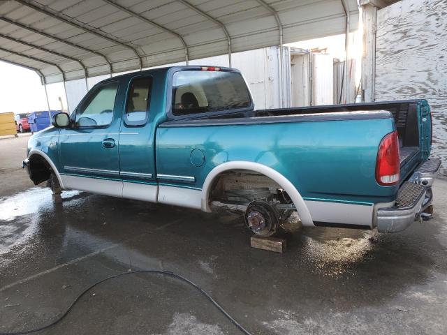 1FTDX17W4VKB56793 - 1997 FORD F150 TEAL photo 2