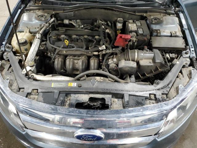 3FAHP0JA2CR122052 - 2012 FORD FUSION SEL BLUE photo 11