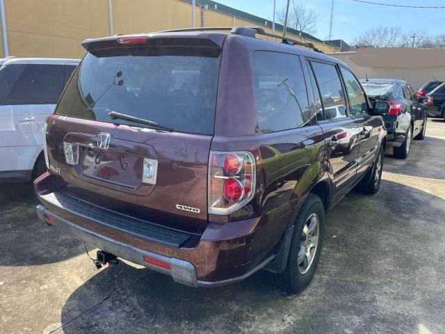 2HKYF18697H532313 - 2007 HONDA PILOT EXL MAROON photo 4