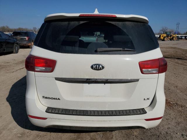 KNDMB5C15H6230865 - 2017 KIA SEDONA LX WHITE photo 6