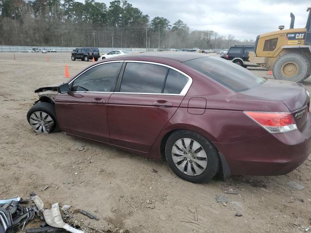 1HGCP2F34AA143584 - 2010 HONDA ACCORD LX BURGUNDY photo 2