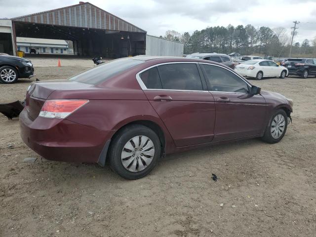 1HGCP2F34AA143584 - 2010 HONDA ACCORD LX BURGUNDY photo 3