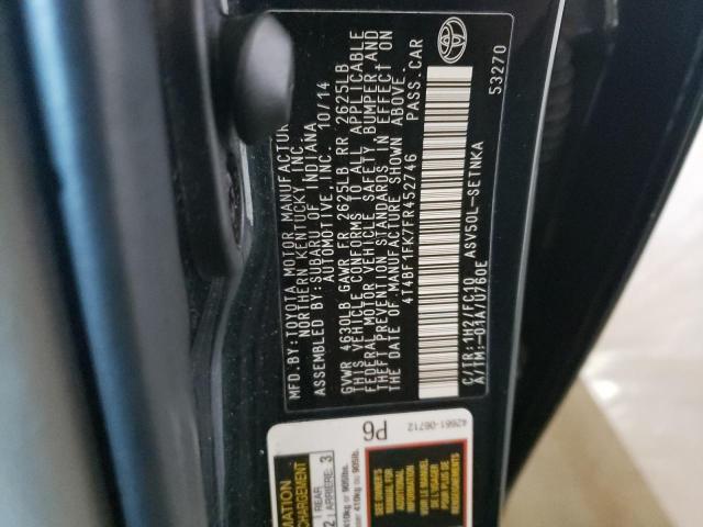 4T4BF1FK7FR452746 - 2015 TOYOTA CAMRY LE BLACK photo 13