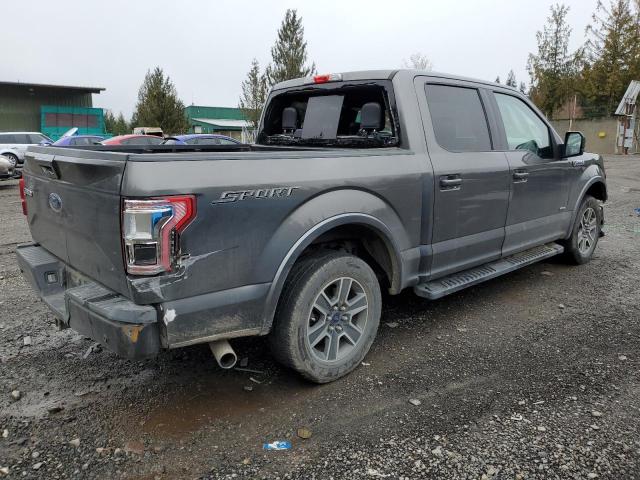 1FTEW1CP0FKE76880 - 2015 FORD F150 SUPERCREW GRAY photo 3