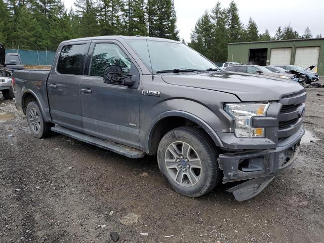 1FTEW1CP0FKE76880 - 2015 FORD F150 SUPERCREW GRAY photo 4