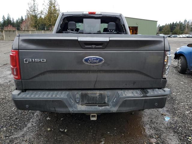 1FTEW1CP0FKE76880 - 2015 FORD F150 SUPERCREW GRAY photo 6