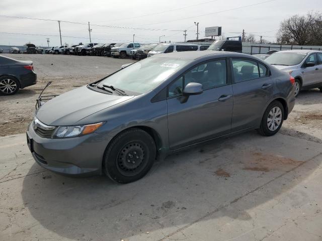 2HGFB2F5XCH568227 - 2012 HONDA CIVIC LX GRAY photo 1