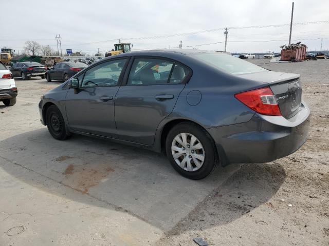 2HGFB2F5XCH568227 - 2012 HONDA CIVIC LX GRAY photo 2