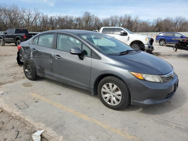 2HGFB2F5XCH568227 - 2012 HONDA CIVIC LX GRAY photo 4