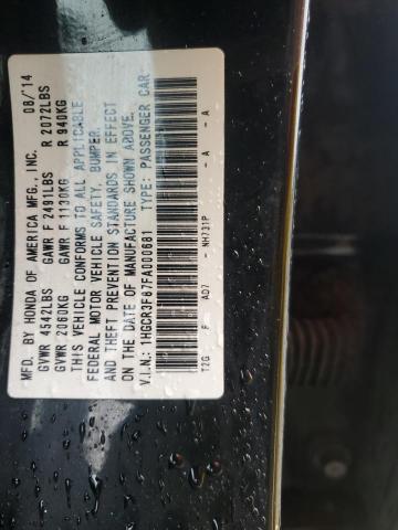 1HGCR3F87FA000681 - 2015 HONDA ACCORD EXL BLACK photo 13
