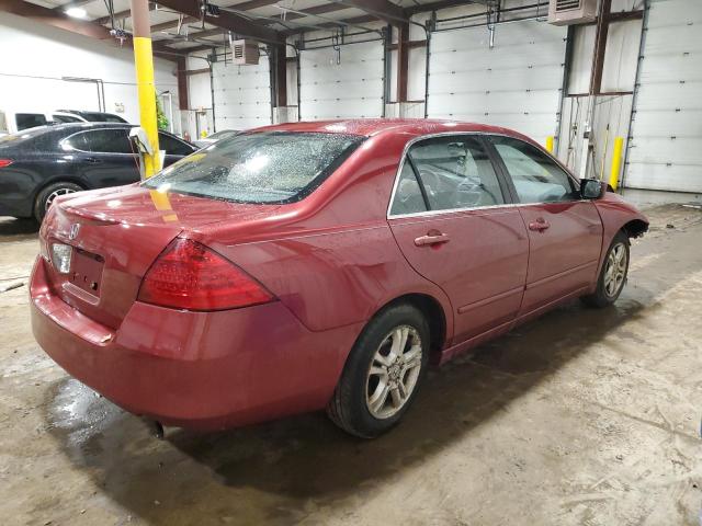 1HGCM56727A221916 - 2007 HONDA ACCORD EX RED photo 3