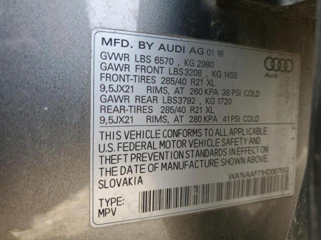 WA1VAAF71HD007552 - 2017 AUDI Q7 PRESTIGE 灰色 照片 13