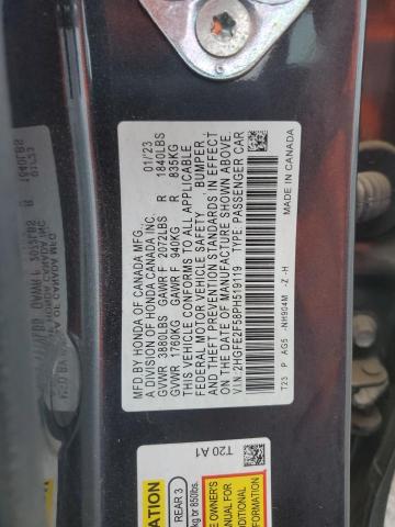 2HGFE2F58PH519119 - 2023 HONDA CIVIC SPORT 石墨色 照片 12