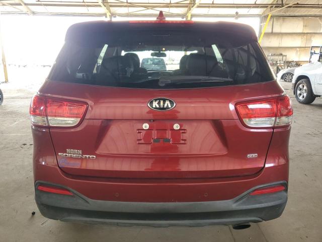 5XYPG4A33JG339745 - 2018 KIA SORENTO LX RED photo 6