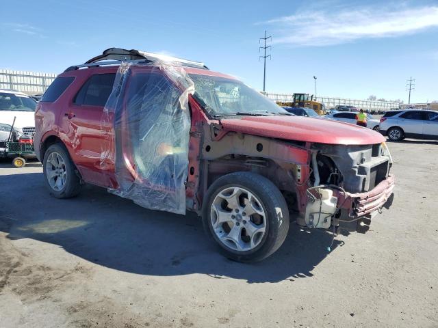 1FMHK8F88CGA52802 - 2012 FORD EXPLORER LIMITED RED photo 4