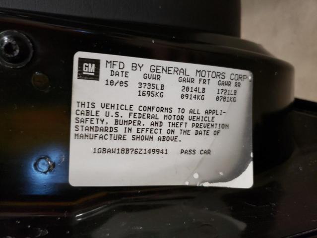 1G8AW18B76Z149941 - 2006 SATURN ION LEVEL 3 BLACK photo 12