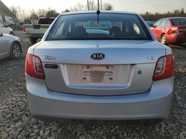 KNADH4A34A6666610 - 2010 KIA RIO LX SILVER photo 6