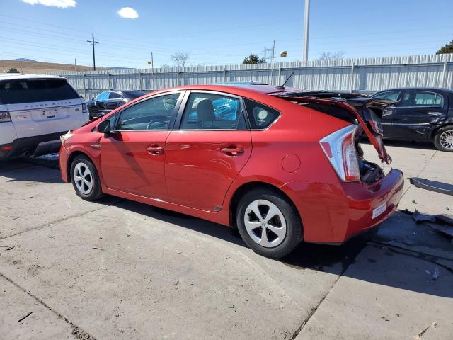 JTDKN3DUXC5453302 - 2012 TOYOTA PRIUS RED photo 2