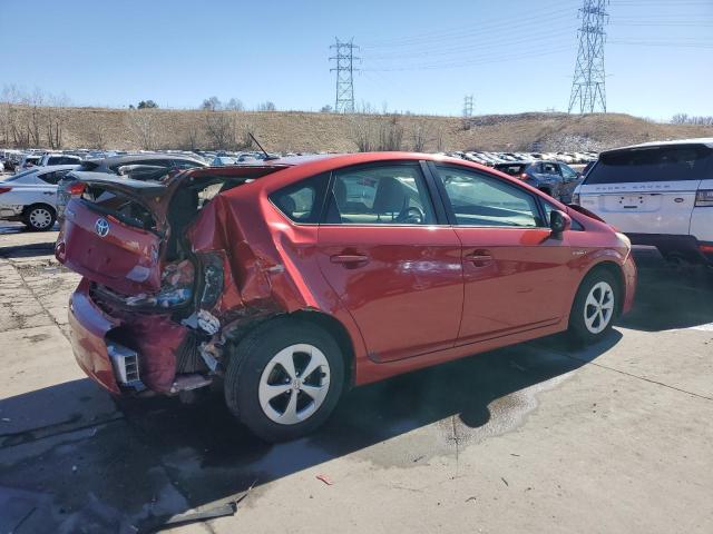 JTDKN3DUXC5453302 - 2012 TOYOTA PRIUS RED photo 3