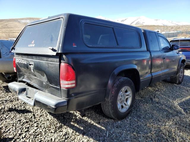 1B7GL32X12S527604 - 2002 DODGE DAKOTA SPORT BLACK photo 3