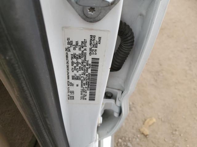 5TEGN92N61Z802423 - 2001 TOYOTA TACOMA DOUBLE CAB PRERUNNER WHITE photo 12