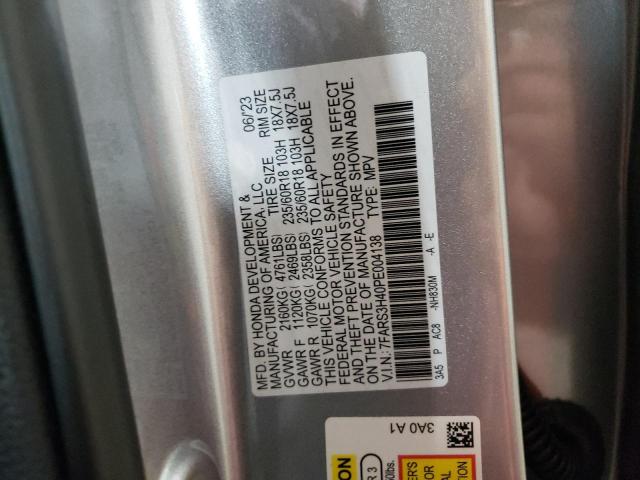 7FARS3H40PE004138 - 2023 HONDA CR-V EX SILVER photo 14