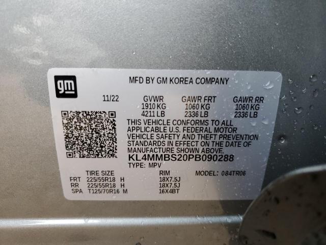 KL4MMBS20PB090288 - 2023 BUICK ENCORE GX PREFERRED GRAY photo 12