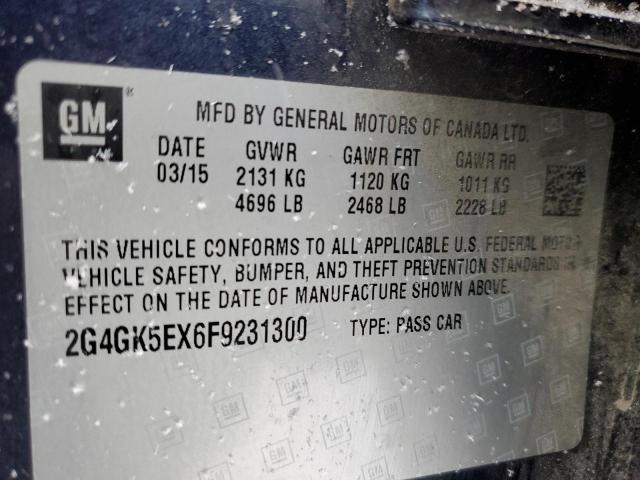 2G4GK5EX6F9231300 - 2015 BUICK REGAL CHARCOAL photo 12