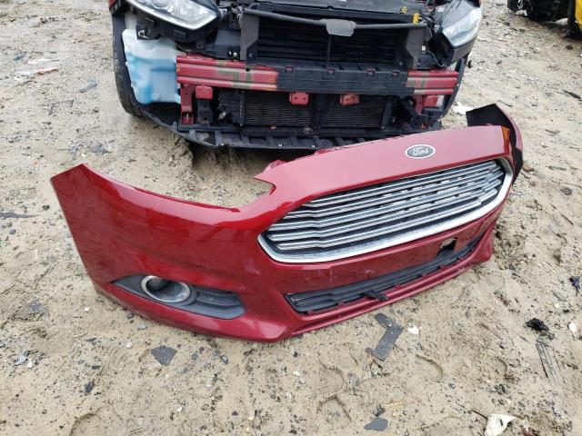 3FA6P0HDXER371855 - 2014 FORD FUSION SE RED photo 12