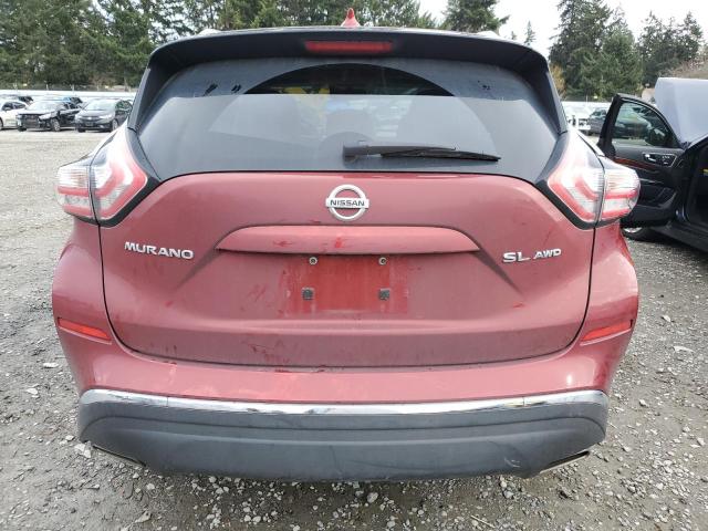 5N1AZ2MH6JN166268 - 2018 NISSAN MURANO S RED photo 6