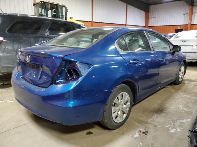 2HGFB2F45CH024998 - 2012 HONDA CIVIC LX BLUE photo 3