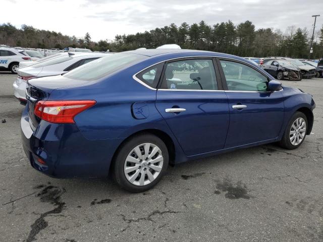 3N1AB7AP4KY262229 - 2019 NISSAN SENTRA S BLUE photo 3