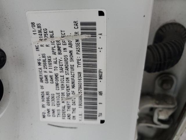 19UUA86579A016348 - 2009 ACURA TL WHITE photo 12