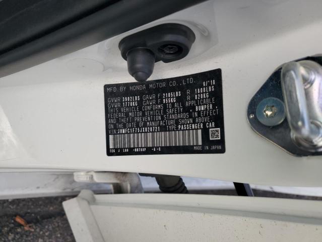JHMFC1F75JX028721 - 2018 HONDA CIVIC EXL თეთრი ფოტო 12