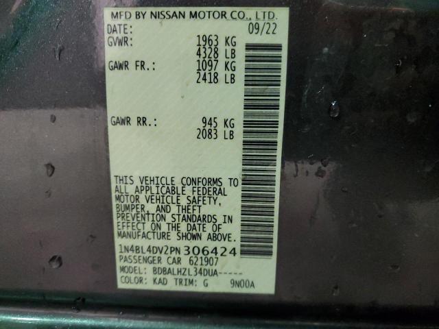 1N4BL4DV2PN306424 - 2023 NISSAN ALTIMA SV GRAY photo 12