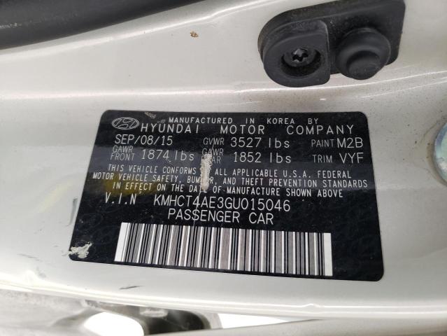 KMHCT4AE3GU015046 - 2016 HYUNDAI ACCENT SE GOLD photo 12