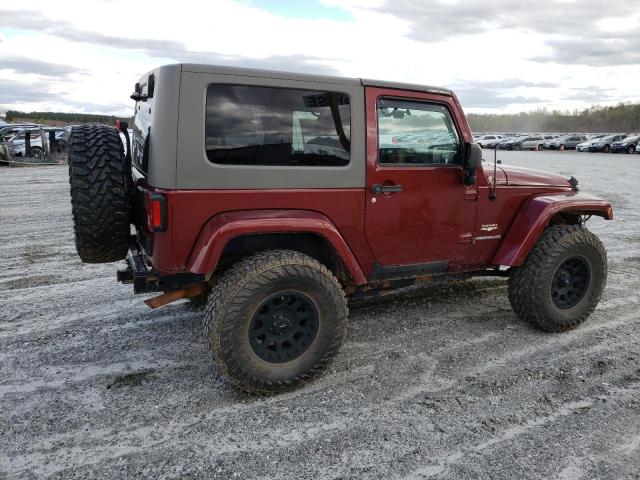 1J4FA54118L644845 - 2008 JEEP WRANGLER SAHARA BURGUNDY photo 3