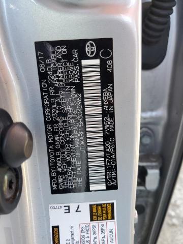 JTDKARFP5H3045962 - 2017 TOYOTA PRIUS PRIM 银色 照片 12