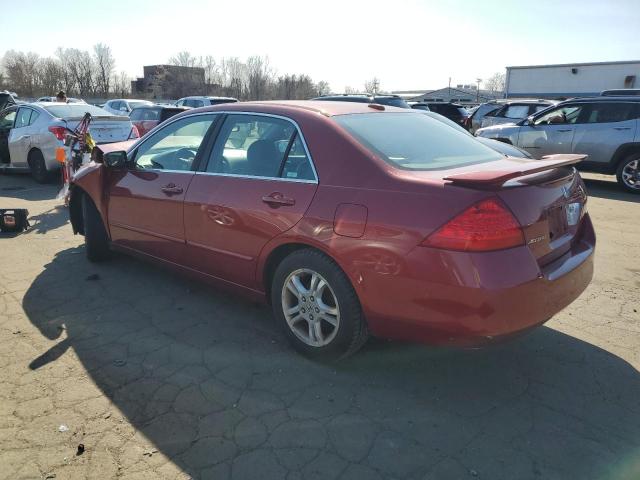 1HGCM56837A051168 - 2007 HONDA ACCORD EX RED photo 2