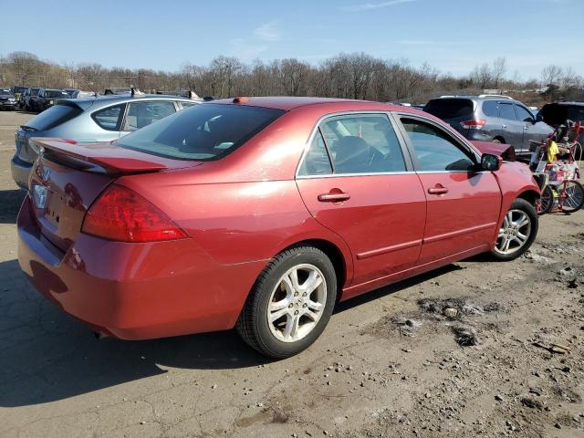 1HGCM56837A051168 - 2007 HONDA ACCORD EX RED photo 3