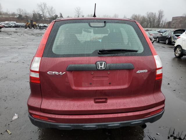 5J6RE4H36BL096582 - 2011 HONDA CR-V LX BURGUNDY photo 6