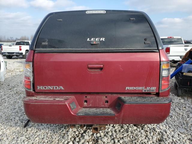 2HJYK16526H524501 - 2006 HONDA RIDGELINE RTL BURGUNDY photo 6